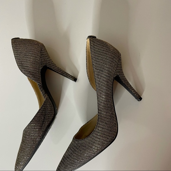 Micheal Kors Women’s Nathalie Flex High Pump Glitter Chain Mesh - Picture 7 of 9